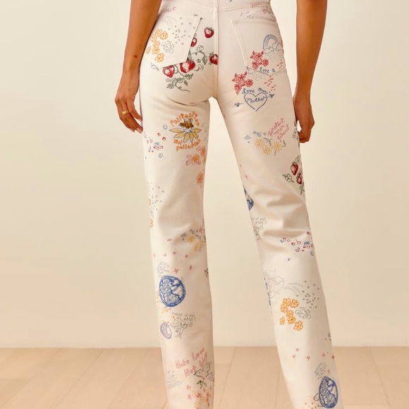 The Reformation Cynthia Doodle High Rise Jeans - Picture 1 of 7